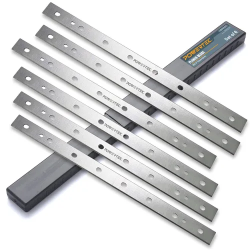 Miniatura 10 de POWERTEC Cuchillas cepilladoras de 12-1/2 pulgadas para cepilladora DeWalt DW733, repuesto para cuchillos cepilladores DW7332, juego de 4 (12809DD)