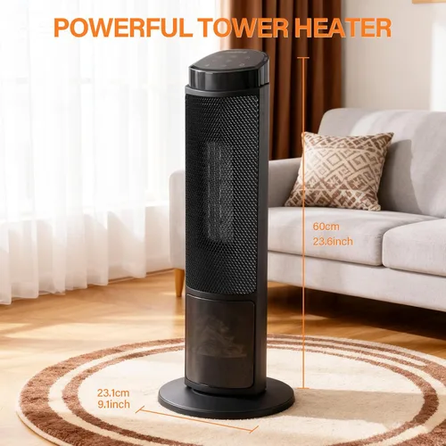 Miniatura 2 de Calentador de habitación, calentador de espacio para uso en interiores con termostato, calentador eléctrico para dormitorio, oficina, sala de estar