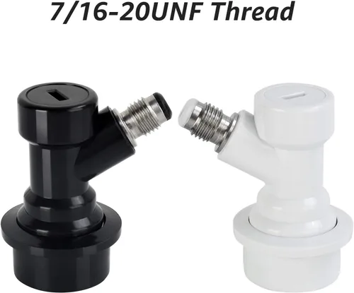 Miniatura 4 de MRbrew Juego de 2 pares de desconexión de bloqueo de bola, accesorios de barril de maíz para postes de barril, con acero inoxidable de gas de 5/16