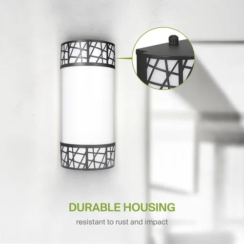 Miniatura 4 de ASD Aplique de pared LED de 12 pulgadas para interiores, color negro mate, moderno, regulable, 15 W, 2700 K-5000 K, accesorios de iluminación