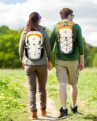 Miniatura 7 de Mochila pequeña de senderismo impermeable de 20L con correa para el pecho para hombres y mujeres, mochila ligera para exteriores, gris