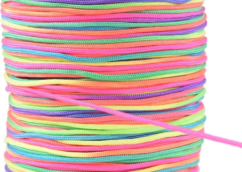 Miniatura 82 de KONMAY 1 rollo de cuerda de nailon para hacer pulseras de 150 yardas, trenzado de nailon Shamballa Macramé/cordón de cuentas de 0.4mm, cordón