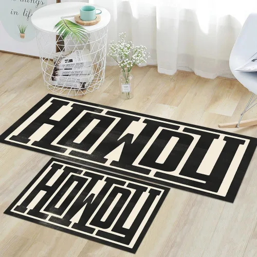 GUBIYU Juego de 2 alfombras de cocina de granja, color beige, alfombra de pasillo para sala de estar, alfombra decorativa para el hogar, interior y