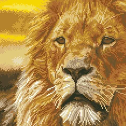 Miniatura 5 de DIAMOND DOTZ ® - Lord of The Serengeti, taladro completo, puntos cuadrados, kits de pintura de diamantes cuadrados, pintura de diamante cuadrado