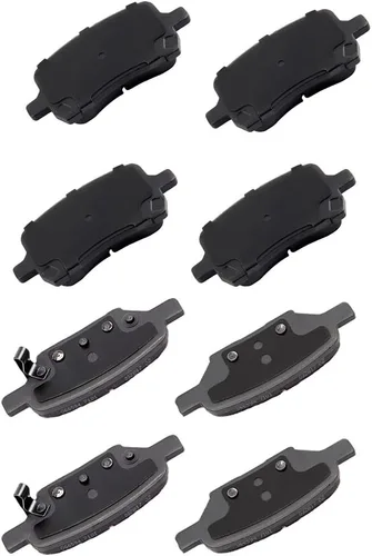 Miniatura 8 de cciyu Juego de pastillas de freno de cerámica delanteras y traseras D946 D683, 8 piezas para BMW 330Ci 2001-2005 para BMW 330i 2001-2005 para BMW