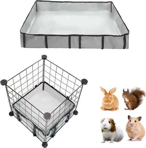 Miniatura 11 de DZWLKJ Forro de jaula de conejillo de indias, base impermeable y lavable, 28 x 56 pulgadas, adecuado para conejos, chinchillas, erizos, hurones