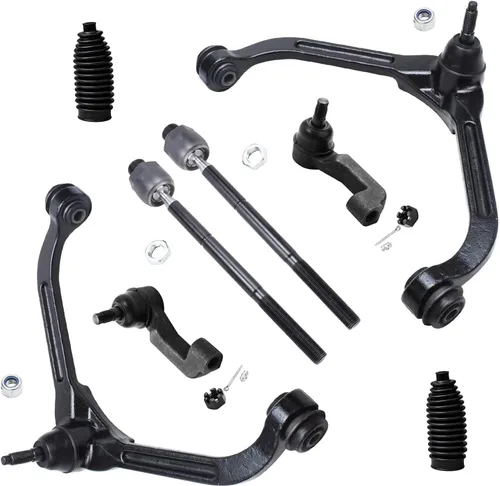 Miniatura 355 de Detroit Axle - Kit de brazos de control de extremo delantero de 8 piezas para Dodge Dakota 00-04, Durango 00-03, 4 brazos de control superior e