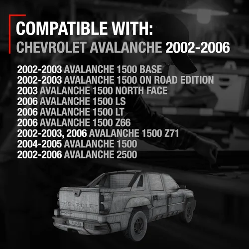 Miniatura 4 de T1A Conjunto de manija para portón trasero, metal mejorado, compatible con Chevrolet Avalanche 1500 2002-2006, Avalanche 2500 02-06, negro