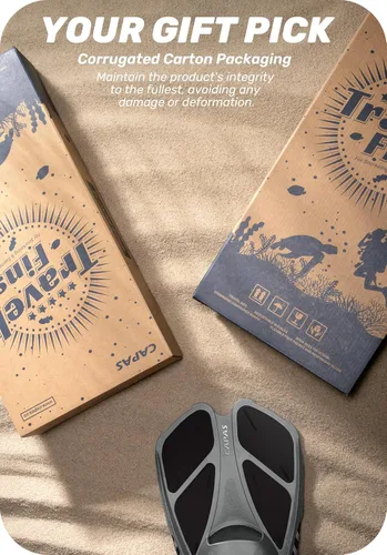 Miniatura 7 de CAPAS - Aletas de natación de talón abierto, tamaño de viaje, cortas, ajustables para buceo, adultos, hombres, mujeres y niños