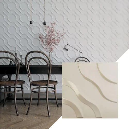 Miniatura 4 de Ekena Millwork WP12X12LAWH 11 7/8 pulgadas de ancho x 11 7/8 pulgadas de alto Lane EnduraWall Decorativo 3D Panel de pared cubre 0.98 pies cuadrados