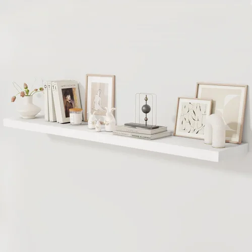 Miniatura 46 de Fun Memories - Estante flotante de 12 pulgadas, estantes de pared de madera rústica para decoración de pared y almacenamiento, estante flotante