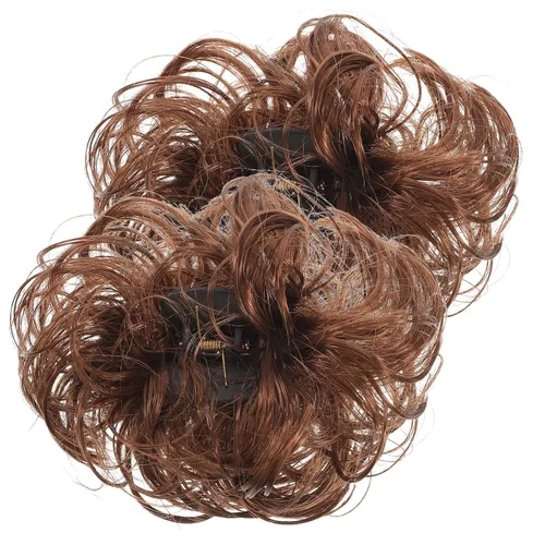 Miniatura 10 de OSALADI Pinzas para el cabello rizado, 2 piezas, pinza de pinza de peluca, moño de pelo falso de fibra As Shown 5