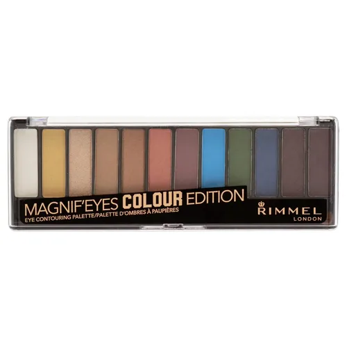 Miniatura 6 de Rimmel London Magnif'Eyes Paleta de sombras de ojos, 12 tonos, fórmula mezclable, versátil, 010, tormenta eléctrica, 0.5 onzas