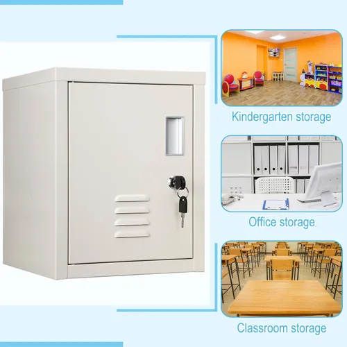 Miniatura 3 de Suzile Gabinete de Almacenamiento con Cerradura de Metal Gabinete de Almacenamiento de Acero con Cerradura Organizador Casilleros para Empleados