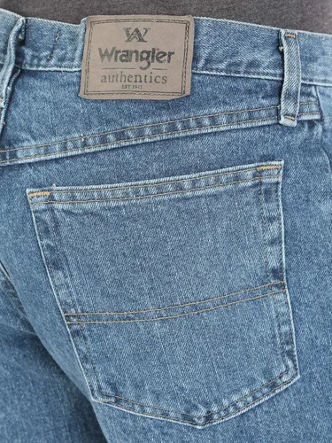 Miniatura 5 de Wrangler Authentics Jeans clásicos para hombre, corte holgado, con 5 bolsillos de algodón