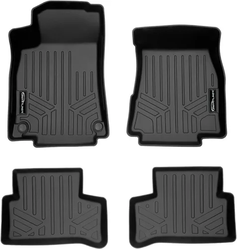 Miniatura 7 de SMARTLINER Juego de alfombrillas de primera fila para todo tipo de clima, compatibles con Mercedes-Benz AMG GLA 35 2021-2025