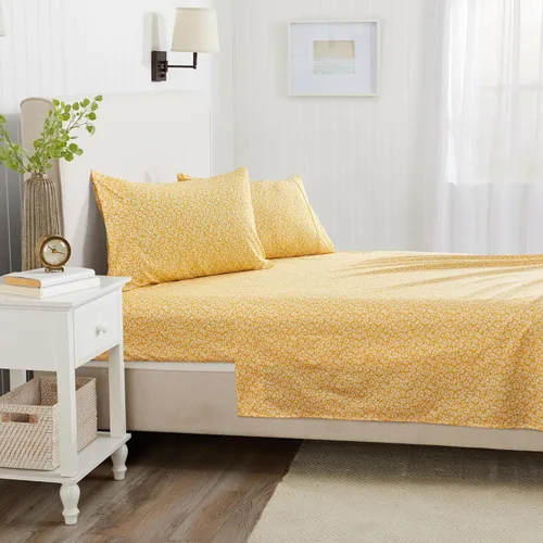 Miniatura 4 de Great Bay Home - Juego de sábanas de microfibra con estampado floral de 4 piezas para cama tamaño king - Sábanas y fundas de almohada ultrasuaves