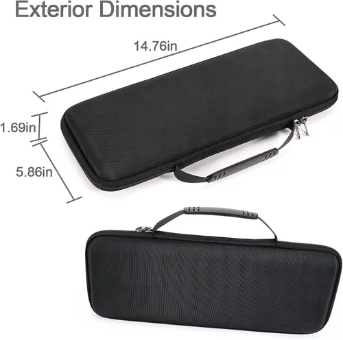 Miniatura 4 de RAIACE Funda de almacenamiento rígida compatible con teclado numérico Apple Magic Keyboard + Apple Magic Mouse. (solo funda), color negro