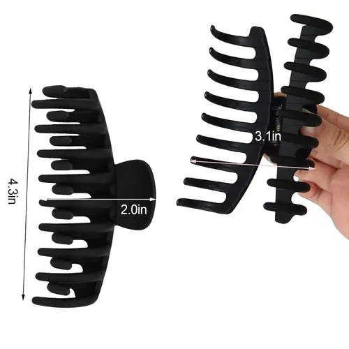 4 paquetes de pinzas grandes para el cabello, antideslizantes, para mujeres y niñas, con agarre fuerte, accesorios para el cabello de 4 pulgadas