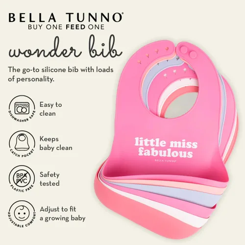 Miniatura 2 de Bella Tunno Babero para comer, babero de silicona impermeable con receptor de alimentos grande, ajustable para bebés de 4 a 12 meses y niños Tomemos