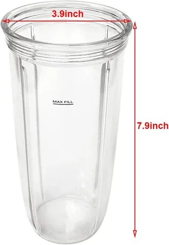 Miniatura 6 de Piezas de repuesto Cuchilla con taza y tapa de 32 onzas, compatible con NutriBullet Blender Combo, Pro 1000 y Select 2.0