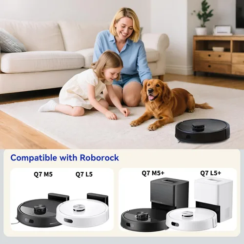 Miniatura 3 de 10 piezas de repuesto para robot aspirador Roborock Q7 M5, Q7 L5/L5+ Plus – El kit de accesorios incluye 3 filtros, 3 cepillos laterales, 3