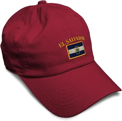 Miniatura 52 de Speedy Pros Sombrero de béisbol suave bordado papá sombrero El Salvador bandera bordado hombres y señoras gorra de béisbol algodón