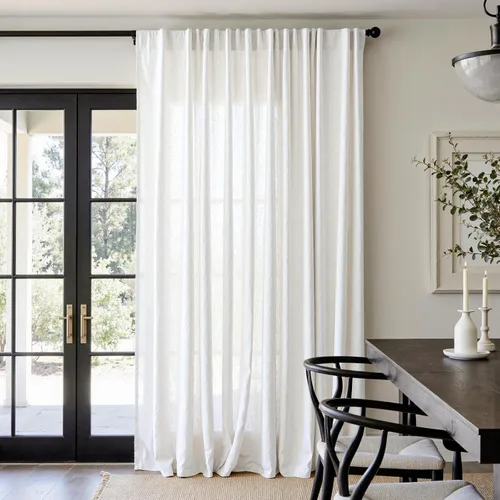 Miniatura 109 de JINCHAN Cortinas de lino de 108 pulgadas de largo, juego de 2 paneles, cortinas de ventana para sala de estar y dormitorio, cortinas