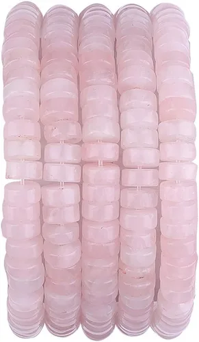 Miniatura 41 de BEADIA Cuentas Espaciadoras de Jade Amarillo Natural en Forma de Tapa, Cuentas Semipreciosas Sueltas para Hacer Joyas con Encuadernación, 4mmx2mm