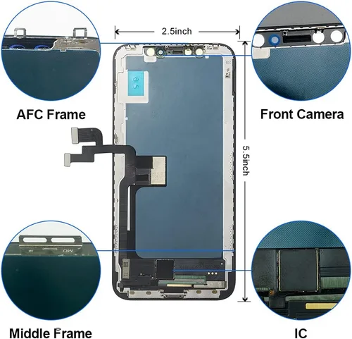 Miniatura 3 de EFAITHFIX para iPhone X Reemplazo de pantalla LCD de 5.8 pulgadas, montaje de marco LCD, pantalla táctil 3D digitalizador con kit de herramientas