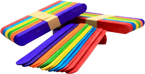 Miniatura 2 de 500 unidades, 6 pulgadas, palos de manualidades jumbo, palos de arcoíris, depresores de lengua de colores para aula, proyectos creativos, artes