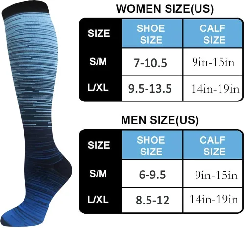 Miniatura 6 de Calcetines de compresión de cobre para mujeres y hombres, 6 pares, ideal para correr, atletismo, médico, enfermería, viajes