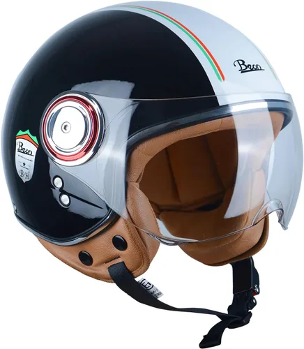 Miniatura 17 de Open Face Motorcycle Helmet for Adults,DOT Approved - Moped Half Vespa Retro Helmet with Anti-Scratch Visor for Men and Women