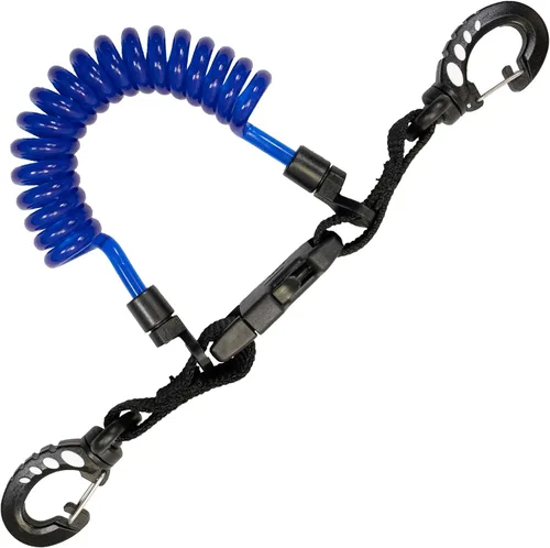 Miniatura 2 de Scuba Choice Scuba Diving Shark Coil Lanyard with 2 Steel Snaps and Quick Release Buckles