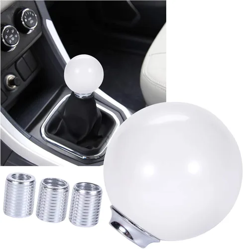 Miniatura 8 de Pomo de Palanca de Cambios Manual de 8 Bolas Pulido, Mango Redondo Automático, Perilla de Palanca de Cambios que se Ajusta a la Mayoría de Autos MT
