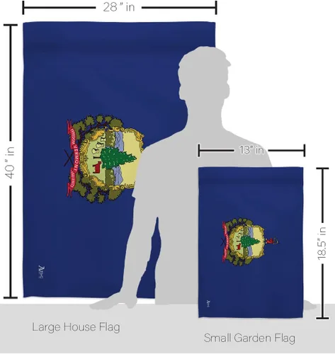 Miniatura 2 de Americana Home & Garden Vermont Garden House Flag Set Americana States American Territories Republic Country Particular Area Decoration Banner Small