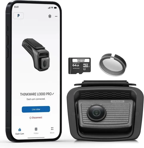 Miniatura 10 de Thinkware 4K Cámara de tablero dual U3000 PRO, frontal y trasera con Sony STARVIS 2, estacionamiento por radar, visión nocturna súper 4.0, Wi‑Fi