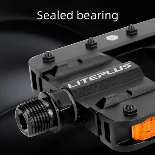 Miniatura 6 de Pedales plegables de bicicleta de aluminio, pedales de ciclismo antideslizantes universales de 9/16 pulgadas para pedal Brompton, para pedal dahon