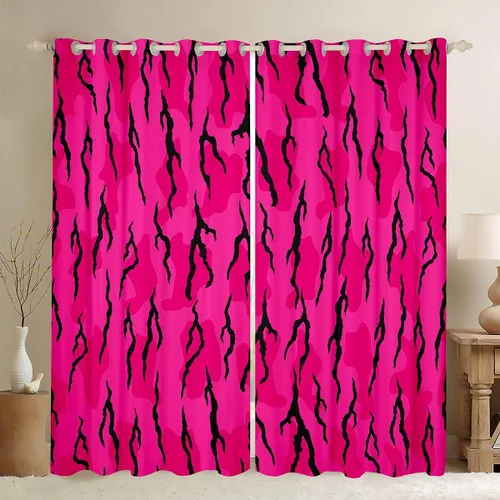 Miniatura 9 de Cortinas de camuflaje rústicas de camuflaje para dormitorio, sala de estar, decoración de cabaña, caza, ejército, negro, verde, aislamiento térmico