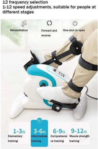 Miniatura 4 de Bicicleta portátil con pedal de ejercicio para piernas y brazos debajo del escritorio, mini bicicleta estática para oficina, equipo para el hogar