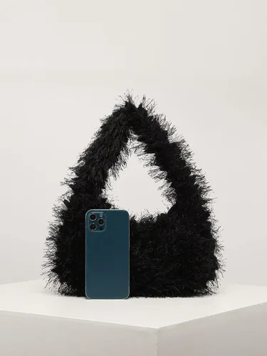 Miniatura 3 de Verdusa Bolso de mano peludo de piel sintética para mujer