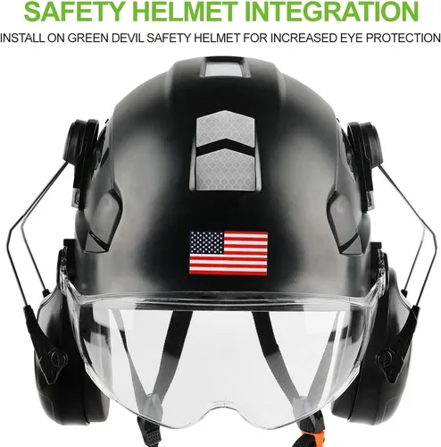 Miniatura 4 de GREEN DEVIL Casco de Seguridad Casco Duro Ajustable Ligero Ventilado ABS Casco de Trabajo Suspensión de 6 Puntos Aprobado ANSI Z89.1 Ideal