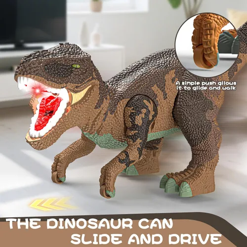 Miniatura 4 de Juguetes de dinosaurio grande para niños de 3 a 9 años, juguete de figura de dinosaurio grande Tyrannosaurus rex con almacenamiento en la barriga