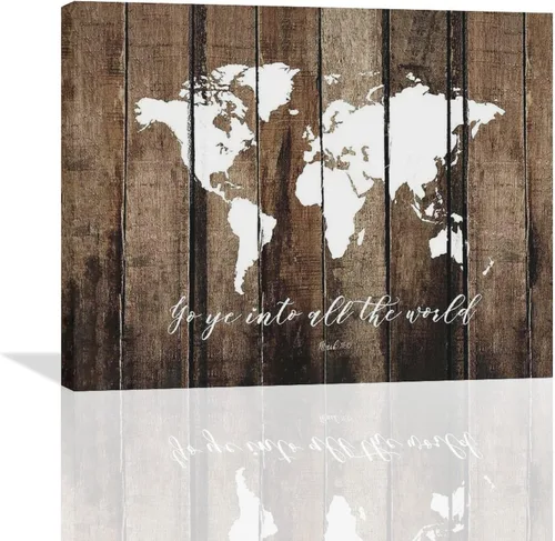 Miniatura 21 de Arte de pared cristiano grande con texto en inglés «Be Still and Know That I Am Gods» («Be Still and Know That I Am Gods») para decoración de pared