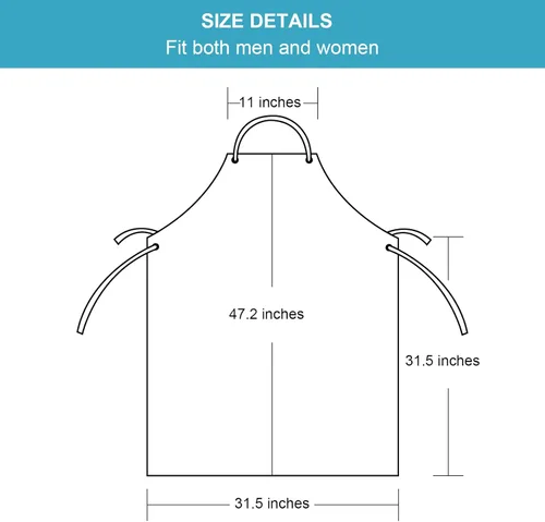 Miniatura 5 de Surblue Delantal impermeable Ropa segura de trabajo resistente a productos químicos (negro)