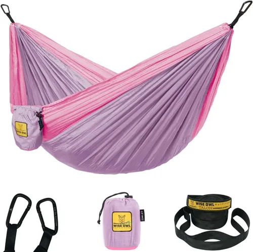 Miniatura 10 de Wise Owl Outfitters Hamaca de camping – Hamaca portátil de 500 libras con correas de árbol – viajes, mochileros, senderismo, equipo de campamento al