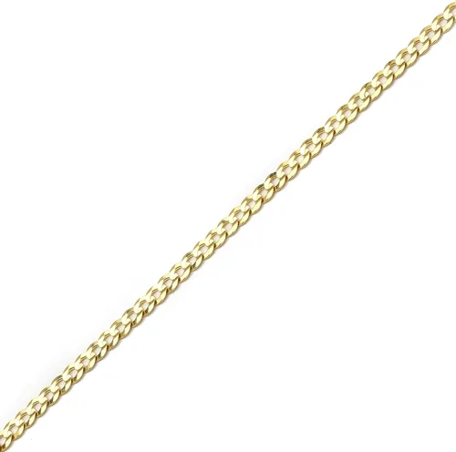 Miniatura 3 de Floreo 10k Fine gold 4mm Curb Cuban Chain Bracelet and Anklet