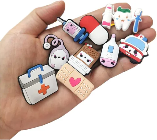 Miniatura 2 de 100 dijes de PVC diferentes para zapatos y pulseras decoración de pulseras y regalos de fiesta Madreperla vidrio aventurina