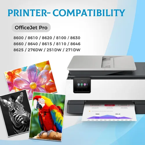 Miniatura 2 de Cartuchos de tinta 950XL 951XL OfficeJet Pro 8600 8610 8620 Compatibles para HP 950 951 XL Paquete combinado de tinta para impresora HP950XL HP951XL