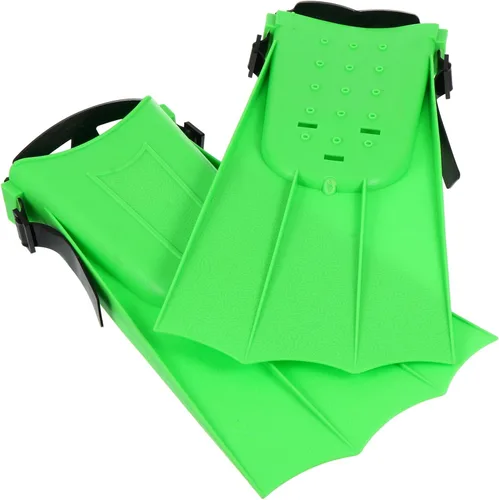 Zerodeko Aletas de natación de goma para adultos, aletas de entrenamiento antideslizantes de hoja corta para natación, esnórquel, buceo,